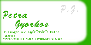 petra gyorkos business card